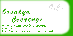 orsolya cserenyi business card