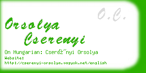 orsolya cserenyi business card